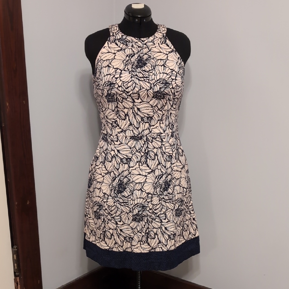 The Limited Navy and White Floral Mini Dress